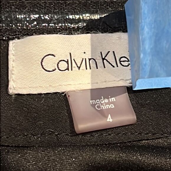 Calvin klein One Shoulder Single Sleeve Sexy Sequin Trim Floor Length Dress Gown - Picture 10 of 11